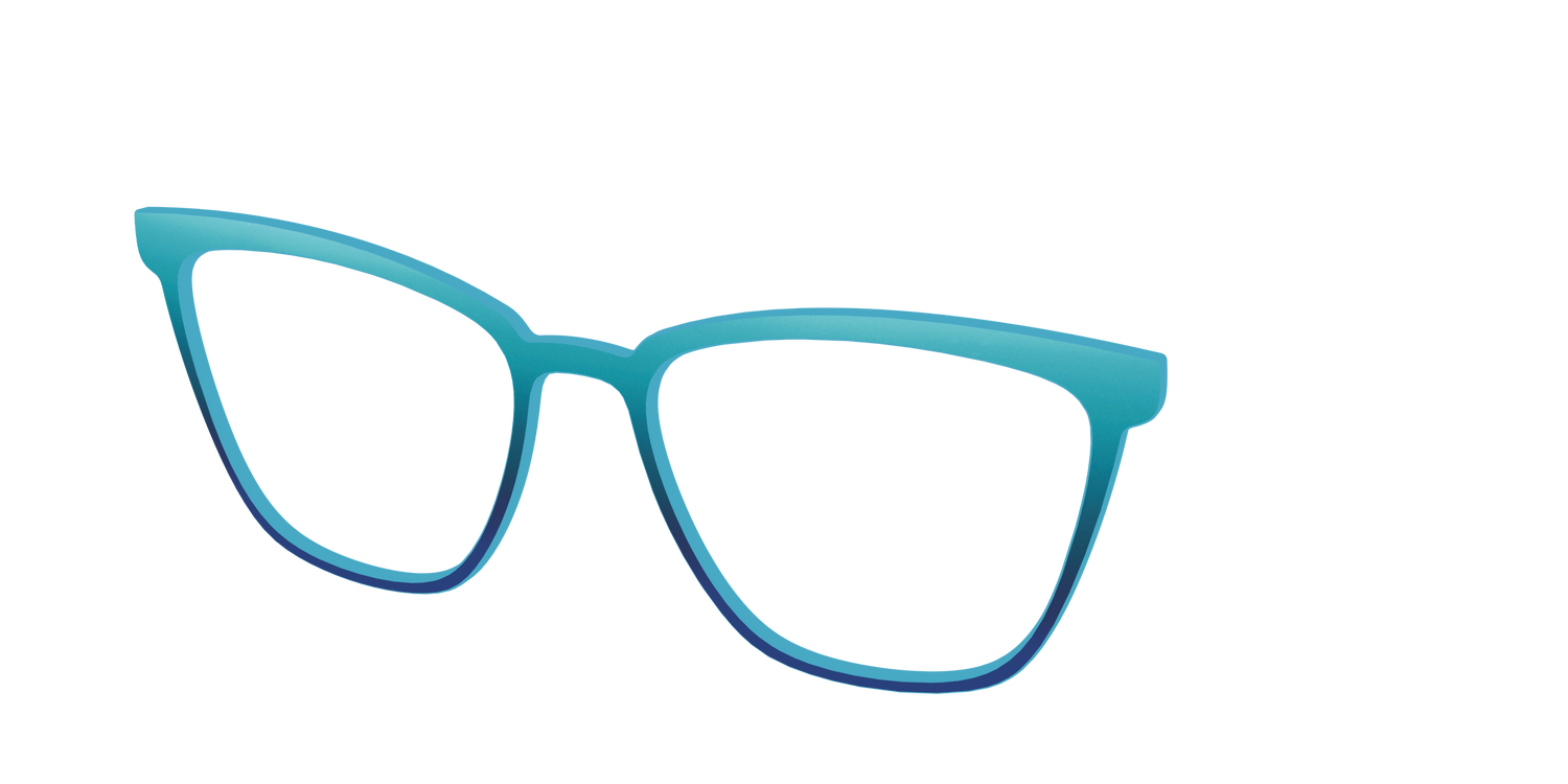 The Ocean Blue - Angle Top Image - Pair Eyewear