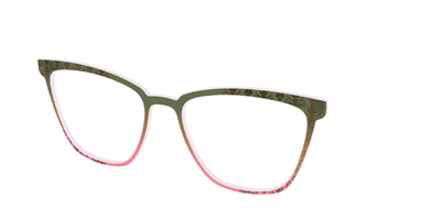 The Olive to Rose Trellis with Champagne Foil - Angle Top Thumbnail - Pair Eyewear