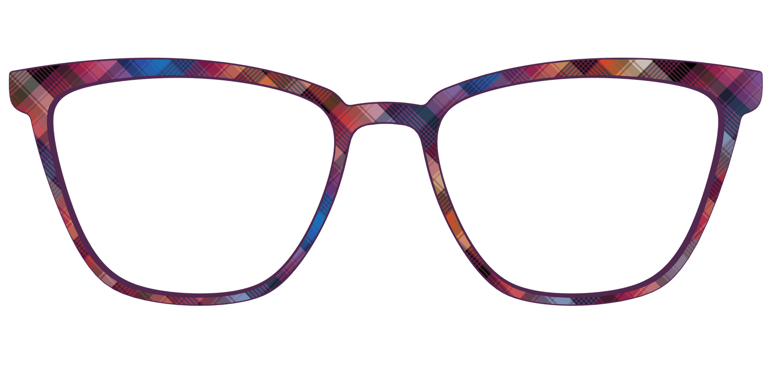The Ombre Plaid - Front Top Image - Pair Eyewear