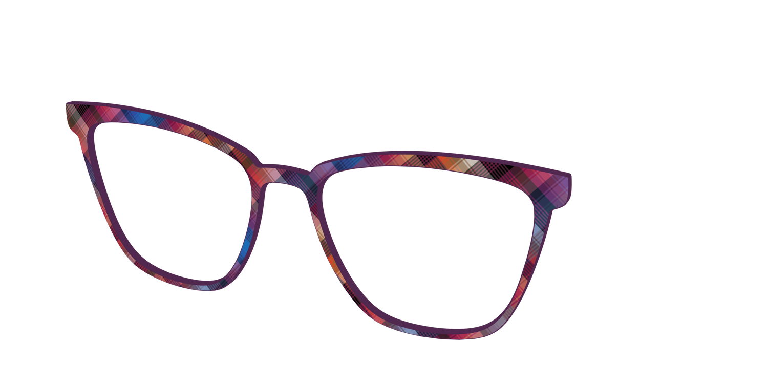 The Ombre Plaid - Angle Top Image - Pair Eyewear