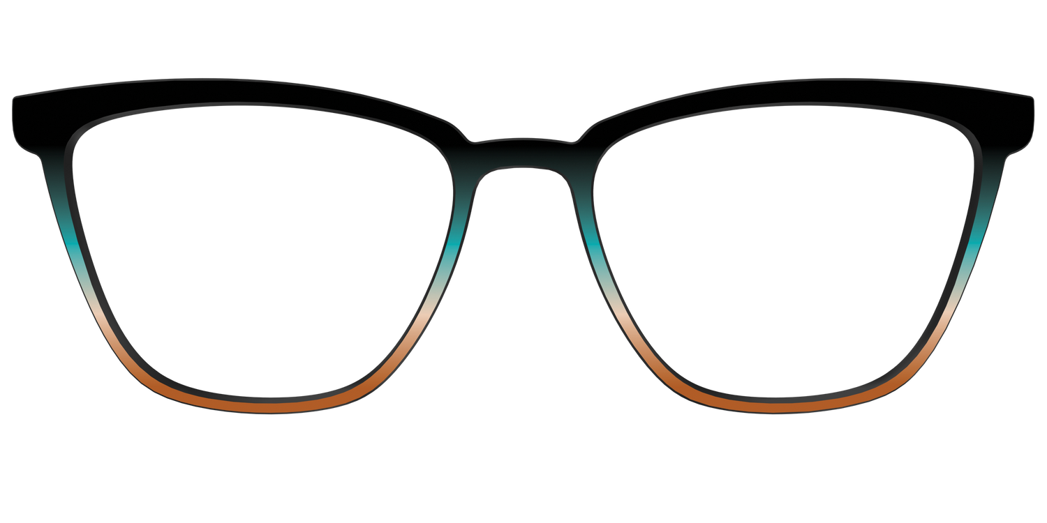The Onyx to Rust Gradient - Front Top Image - Pair Eyewear