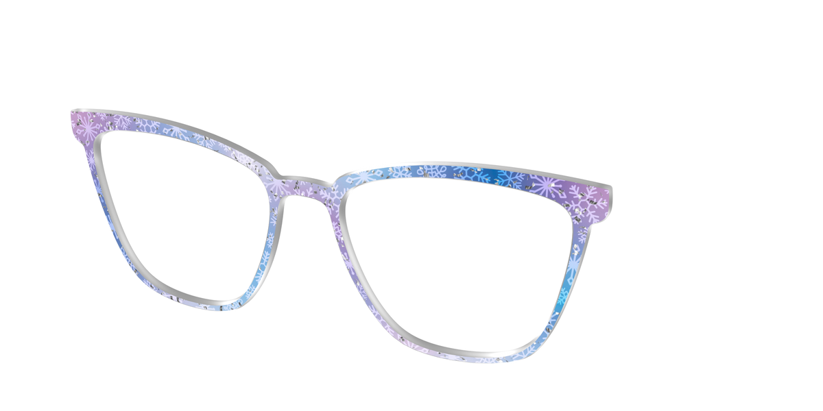 The Pastel Snowflake with Iridescent Glitter - Angle Top Image - Pair Eyewear
