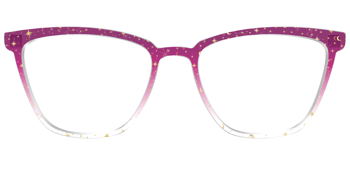The Pink Ombre Gold Foil Crystal - Front Top Image - Pair Eyewear