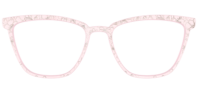 The Pink Shimmer Petals with Silver Foil - Front Top Thumbnail - Pair Eyewear