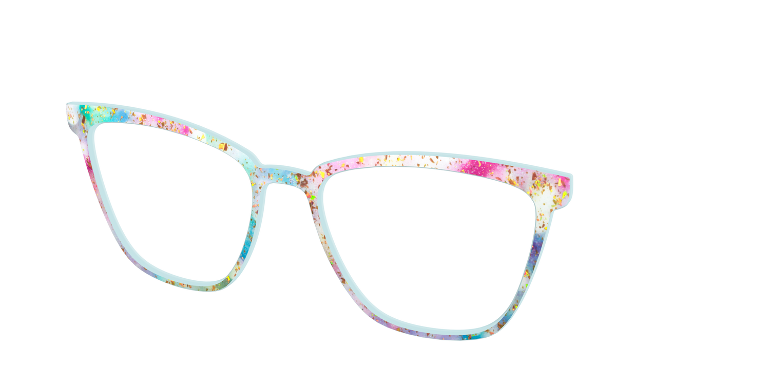 The Pixie Bokeh with Gold Flakes - Angle Top Image - Pair Eyewear
