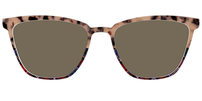 The Polarized Cookie Dough Tortoise & Plaid Split Sun Top - Front Top Thumbnail - Pair Eyewear