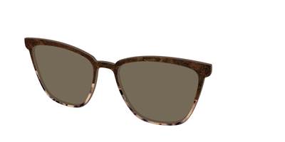 The Polarized Dark Oak Tortoise Split Sun Top - Angle Top Thumbnail - Pair Eyewear