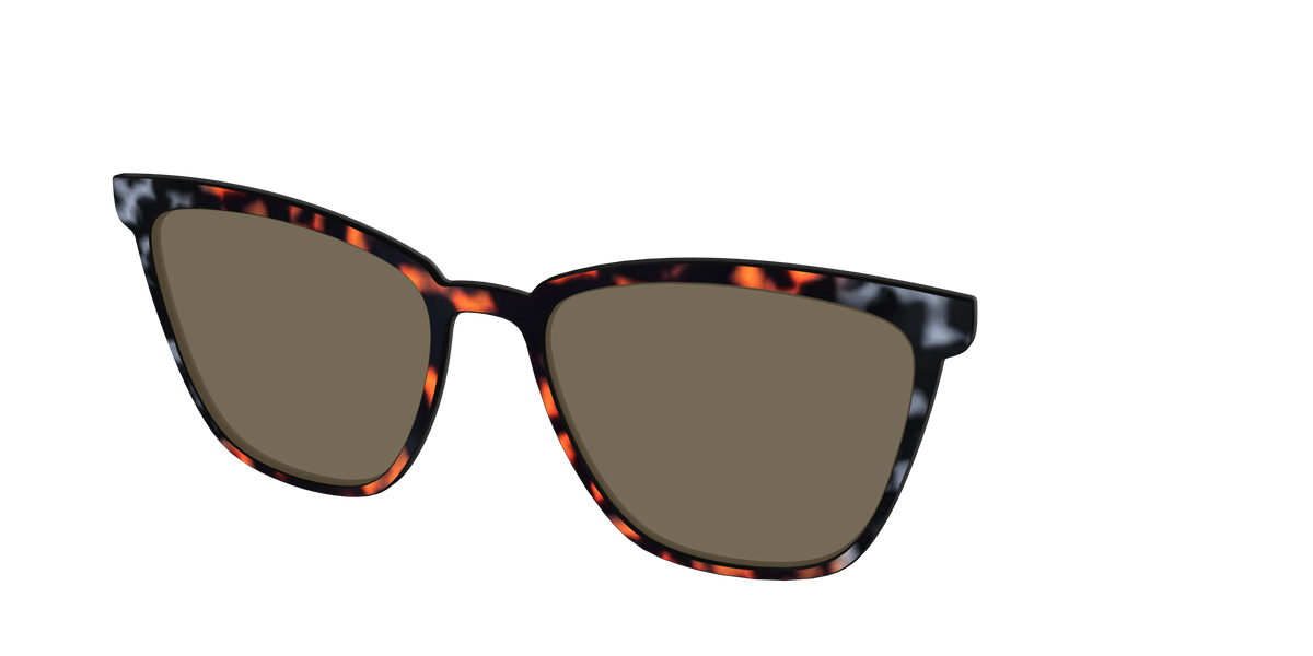The Polarized Gray & Amber Tortoise Sun Top - Angle Top Image - Pair Eyewear
