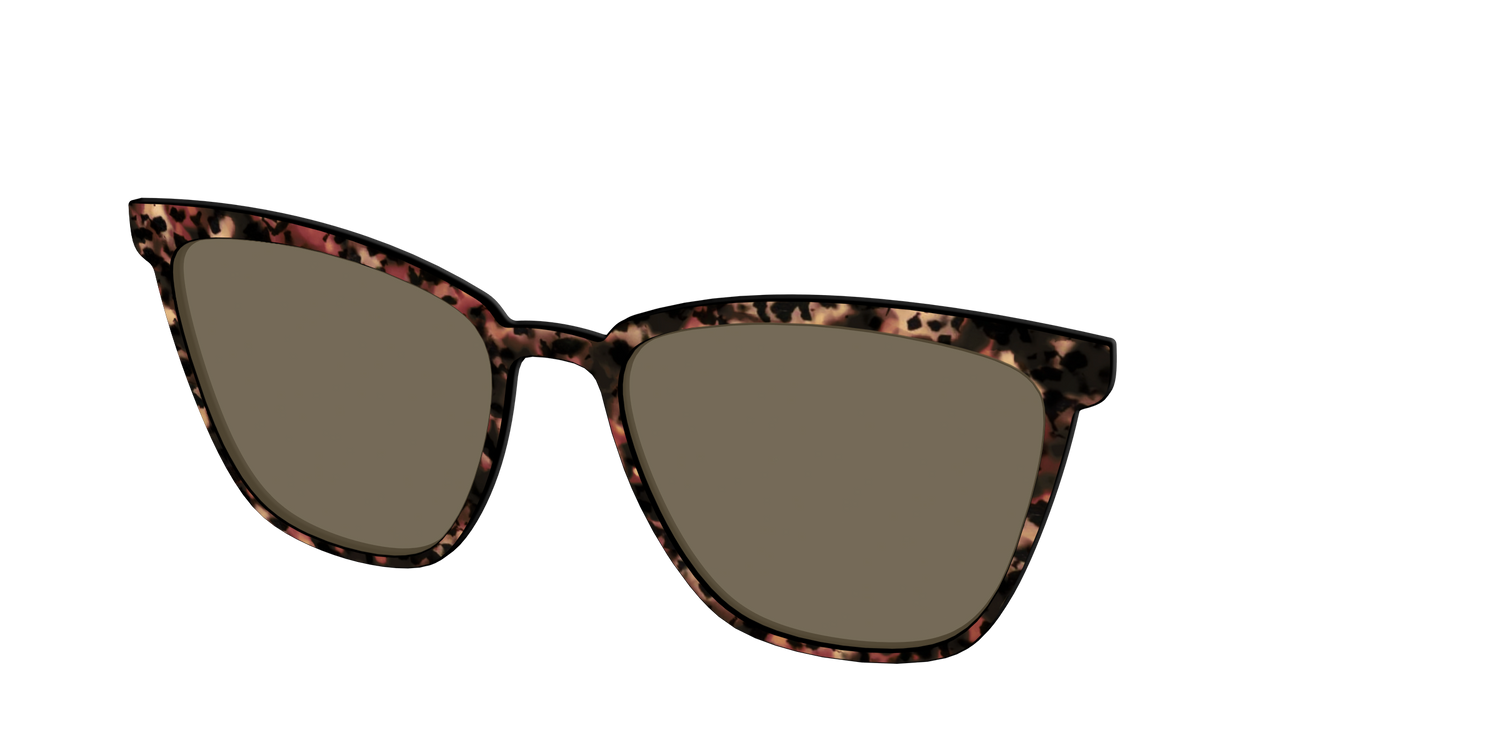 The Polarized Sienna Tortoise Sun Top - Angle Top Image - Pair Eyewear