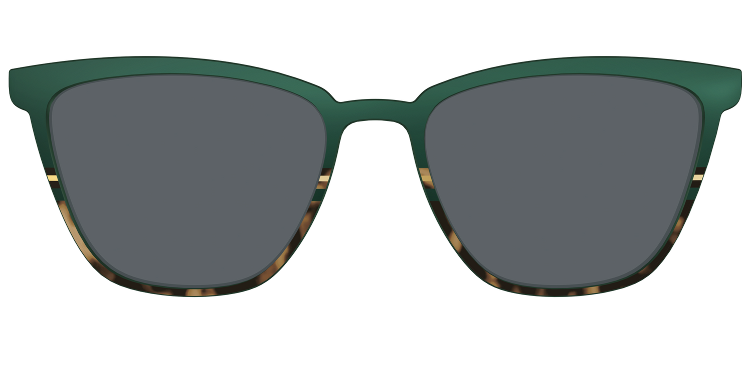 The Polarized Spruce Tortoise Sun Top - Front Top Image - Pair Eyewear