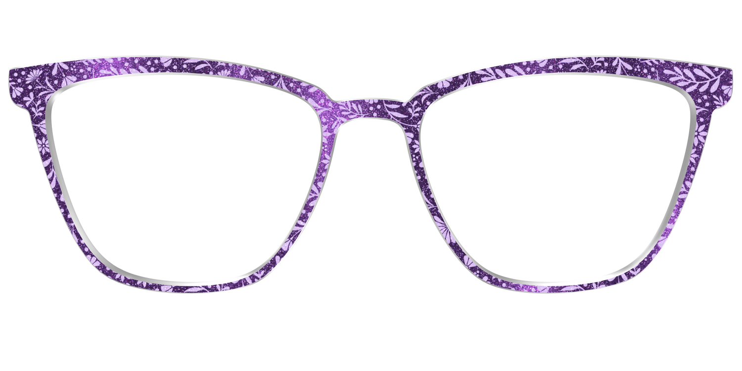 The Purple Shimmer Botanical - Front Top Image - Pair Eyewear