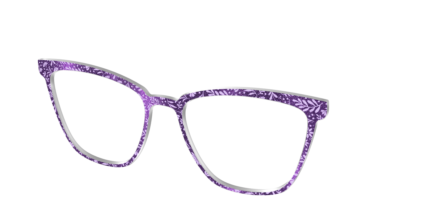 The Purple Shimmer Botanical - Angle Top Image - Pair Eyewear