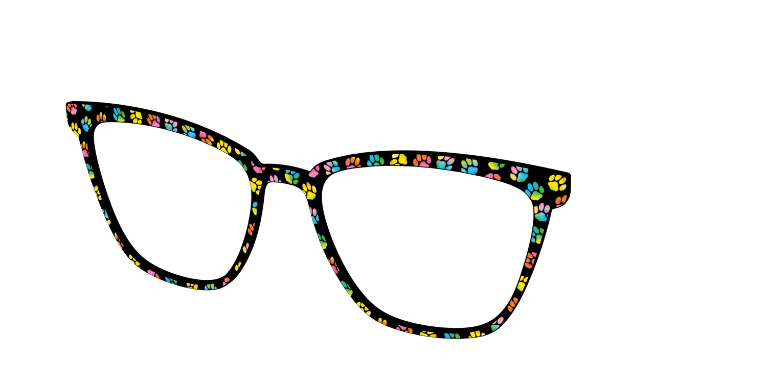 The Rainbow Paw Print - Angle Top Image - Pair Eyewear