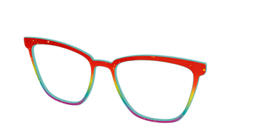 The Spectrum Gradient with Gold Flakes - Angle Top Thumbnail - Pair Eyewear
