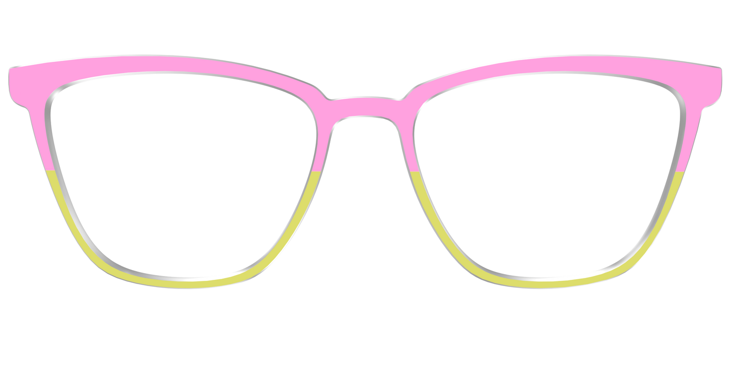 The Sweet Pea & Chartreuse Split - Front Top Image - Pair Eyewear