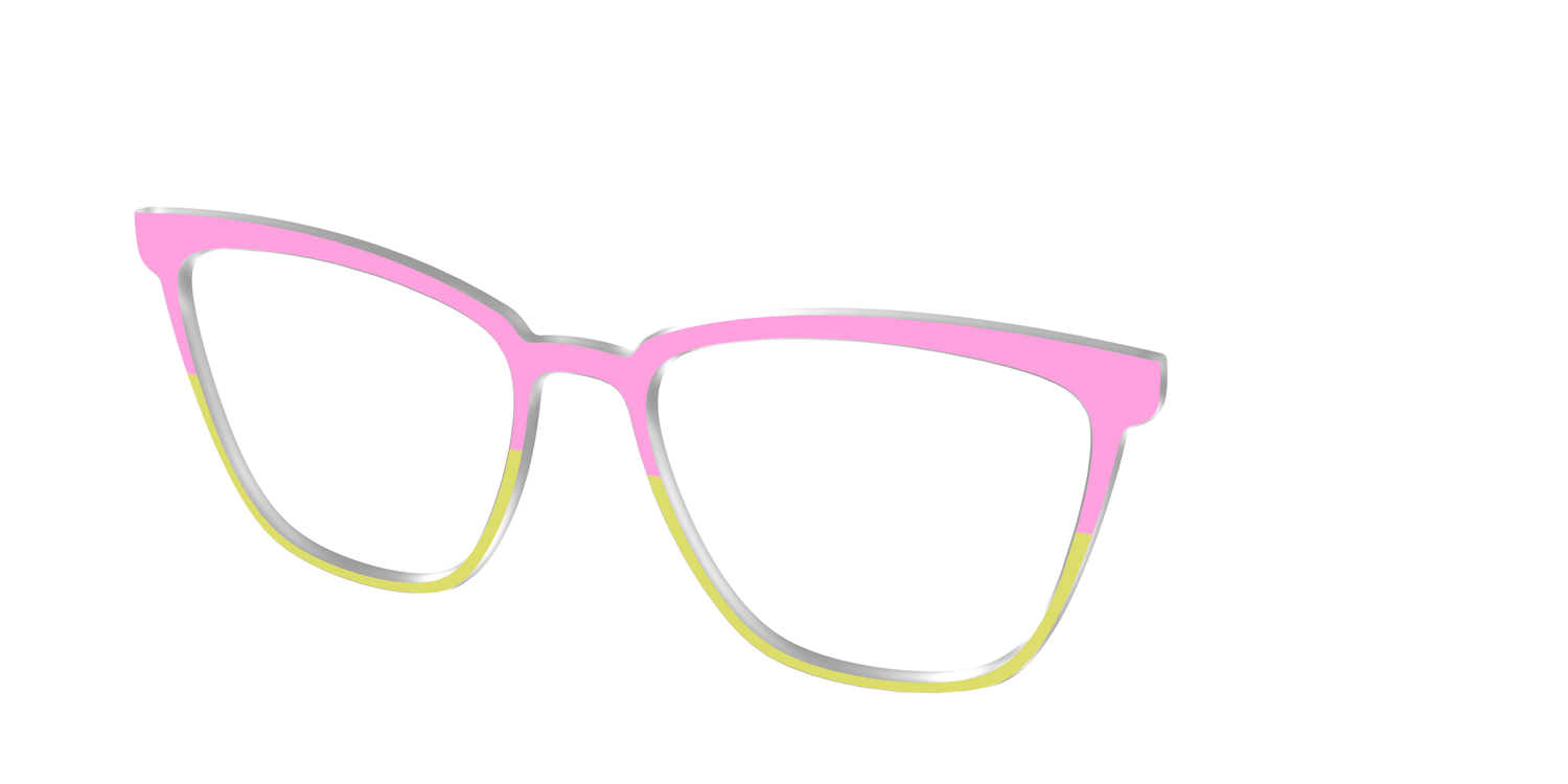 The Sweet Pea & Chartreuse Split - Angle Top Image - Pair Eyewear