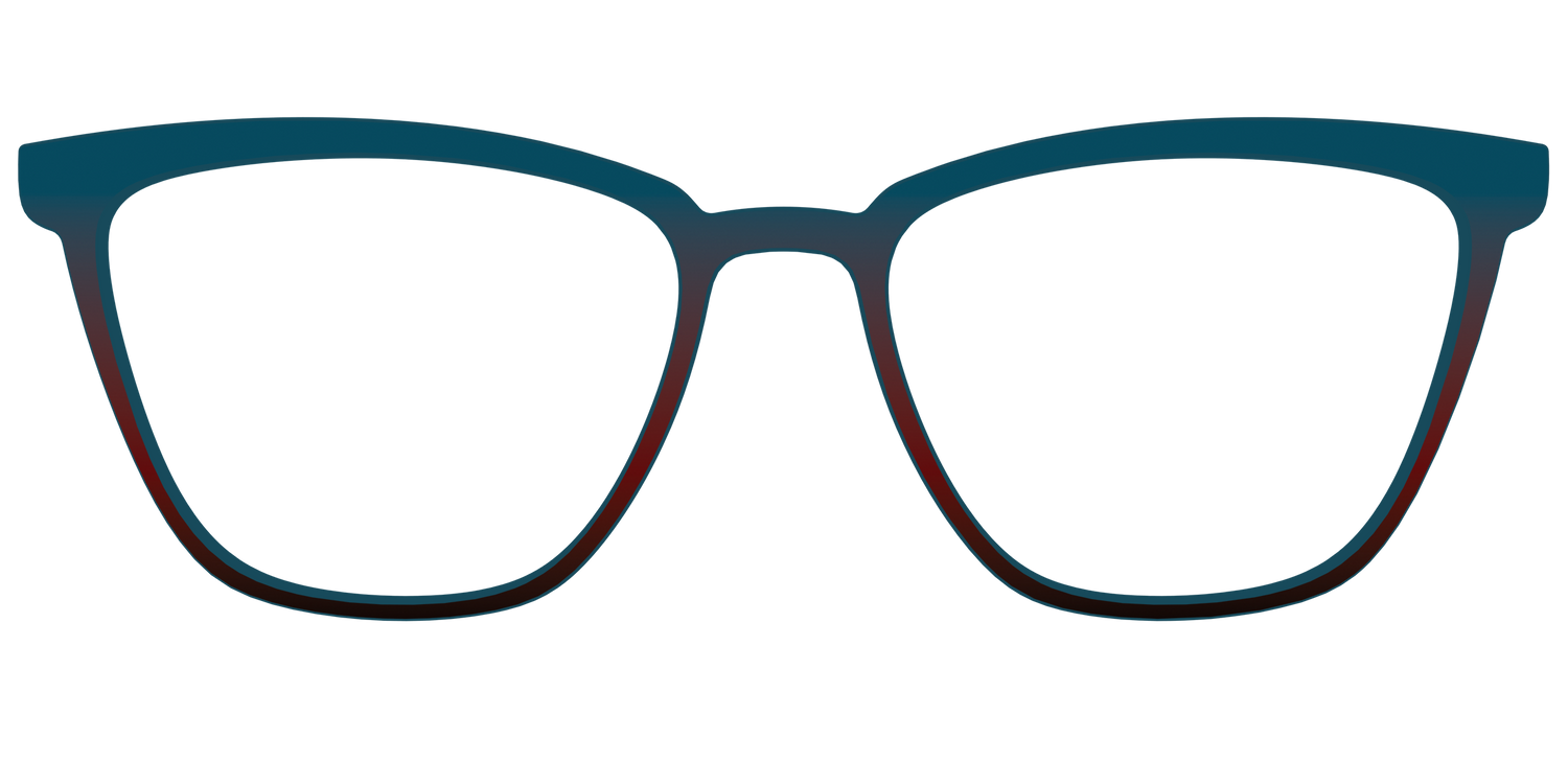 The Teal to Espresso Gradient - Front Top Image - Pair Eyewear