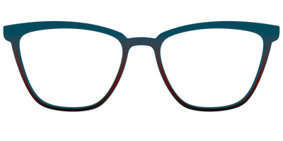 The Teal to Espresso Gradient - Front Top Thumbnail - Pair Eyewear