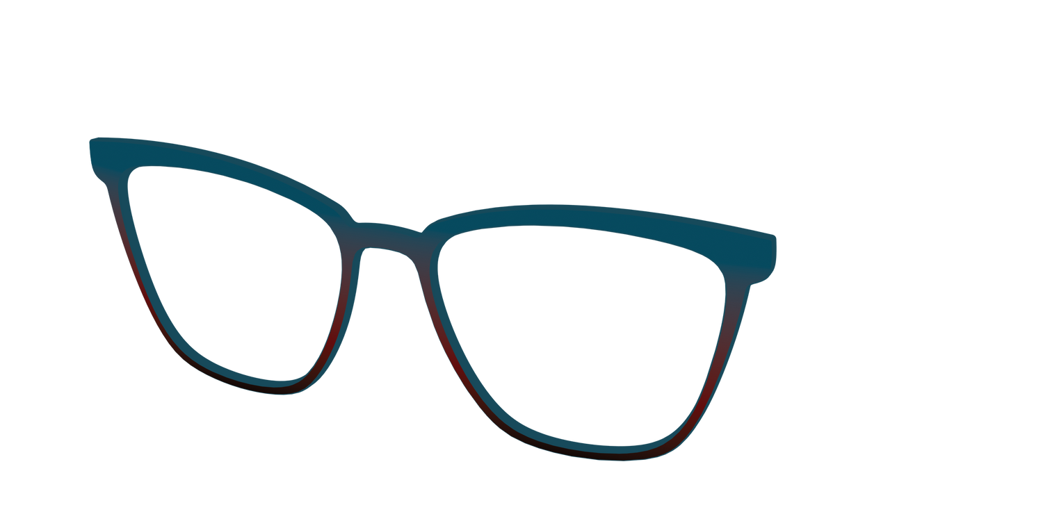 The Teal to Espresso Gradient - Angle Top Image - Pair Eyewear