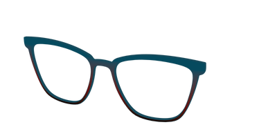 The Teal to Espresso Gradient - Angle Top Thumbnail - Pair Eyewear