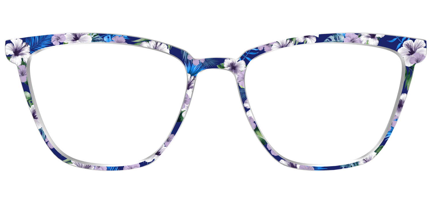 The Tropical Blue Blossoms - Front Top Image - Pair Eyewear