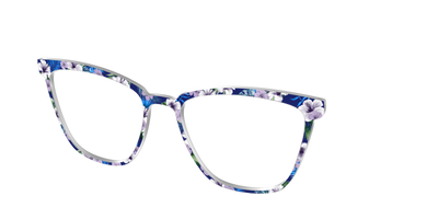 The Tropical Blue Blossoms - Angle Top Thumbnail - Pair Eyewear