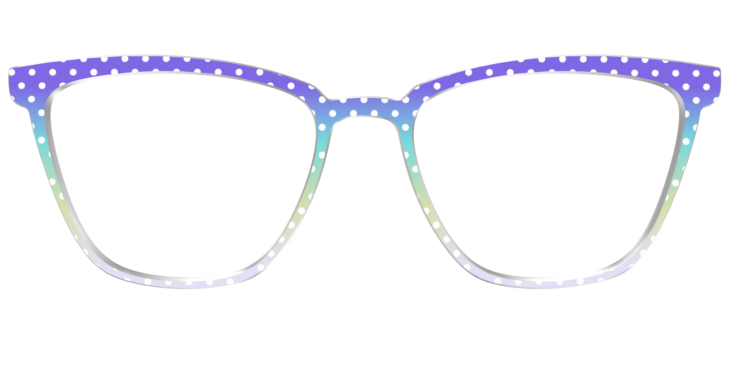 The Violet to Thistle Gradient Polka Dot - Front Top Image - Pair Eyewear