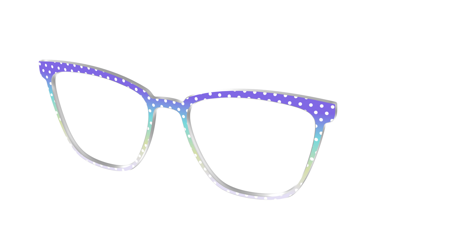 The Violet to Thistle Gradient Polka Dot - Angle Top Image - Pair Eyewear