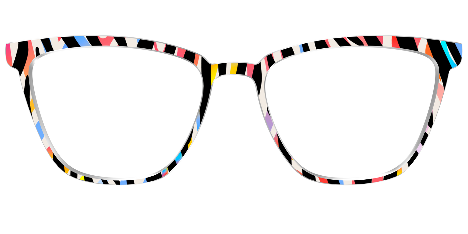 The Vivid Zebra Stripes - Front Top Image - Pair Eyewear