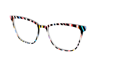 The Vivid Zebra Stripes - Angle Top Thumbnail - Pair Eyewear