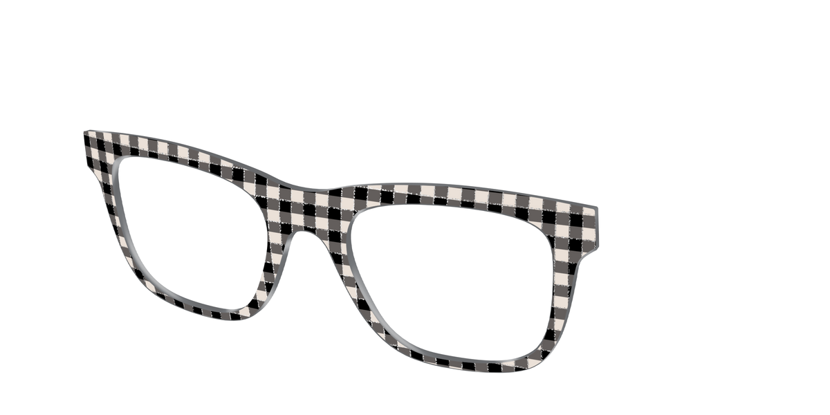 The Black Buffalo Check with Glitter - Angle Top Image - Pair Eyewear