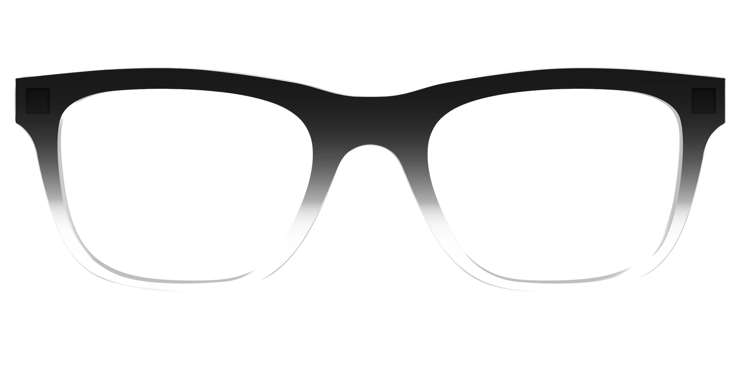 The Black Gradient Crystal - Front Top Image - Pair Eyewear