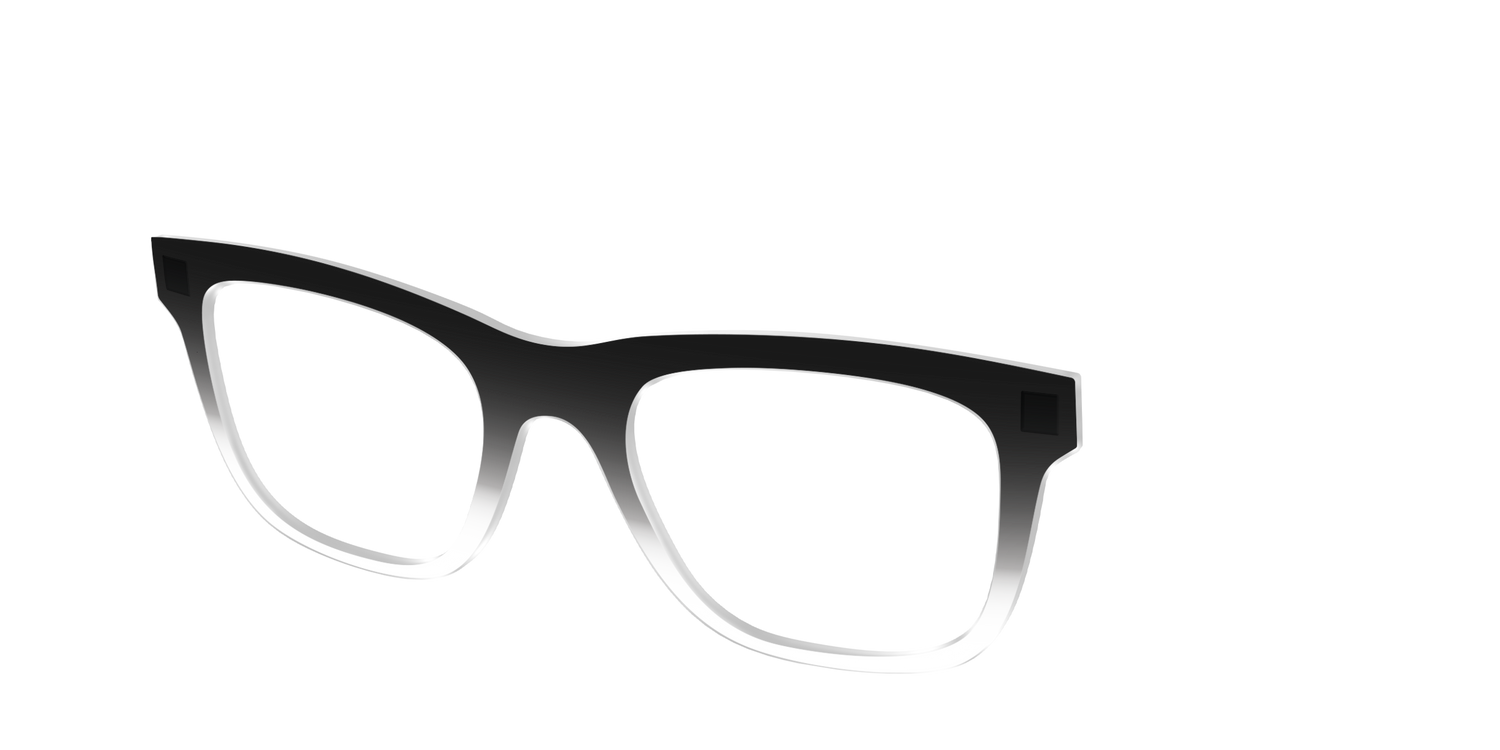 The Black Gradient Crystal - Angle Top Image - Pair Eyewear