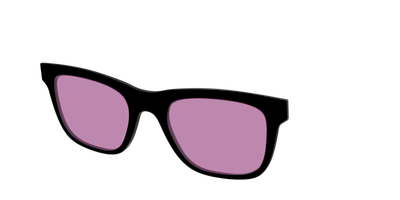 The Black with Pink Racquet Sport Lens - Angle Top Thumbnail - Pair Eyewear