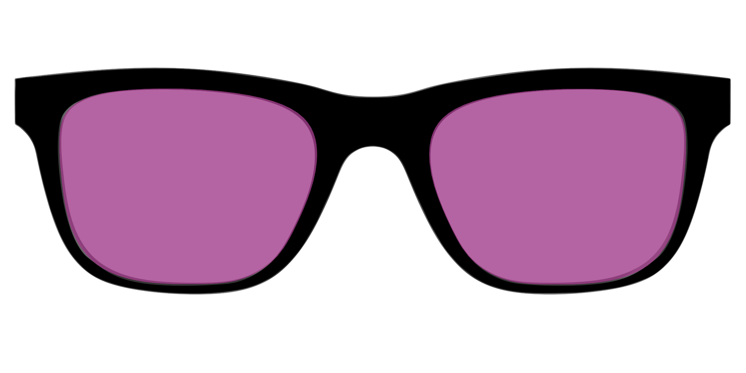The Black with Violet Golf Lens - Front Top Image - Pair Eyewear