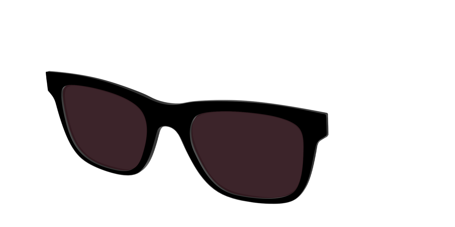 The Black with Water Lens - Angle Top Image - Pair Eyewear
