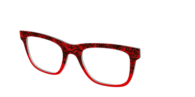 The Blood Red Lace Split - Angle Top Thumbnail - Pair Eyewear
