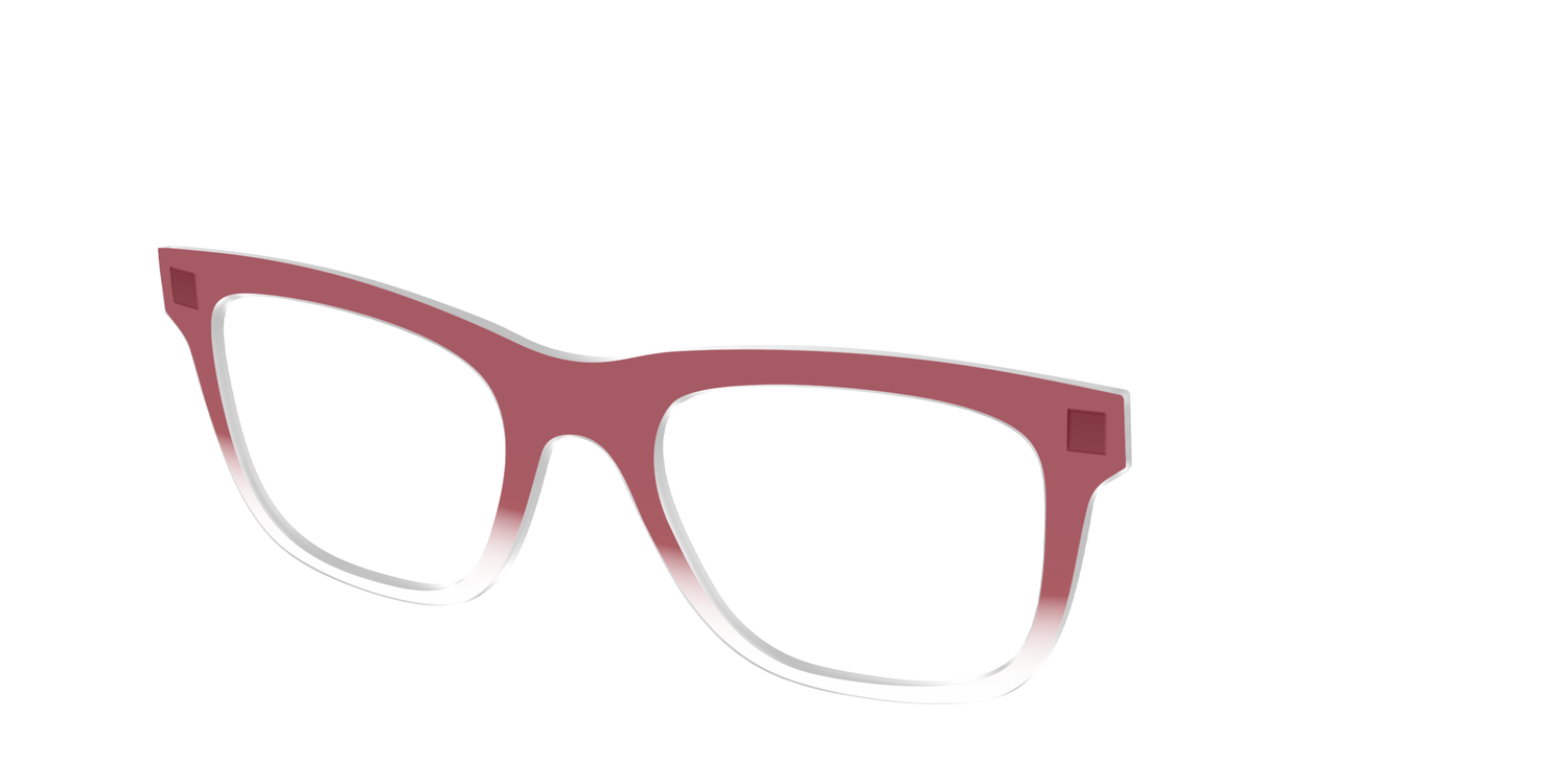 The Burgundy Gradient Crystal - Angle Top Image - Pair Eyewear