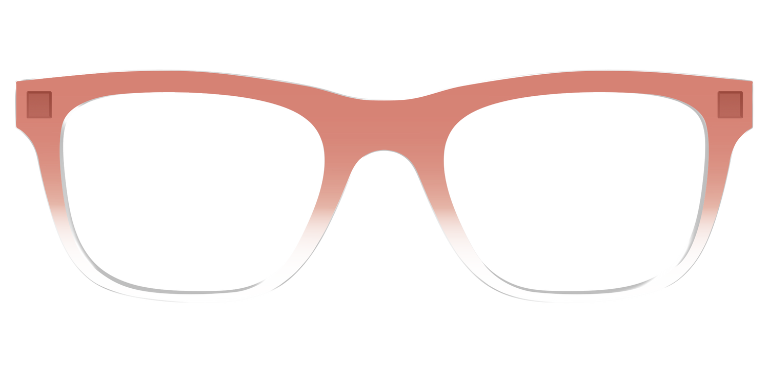 The Burnt Orange Gradient Crystal - Front Top Image - Pair Eyewear