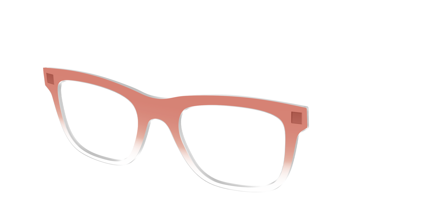 The Burnt Orange Gradient Crystal - Angle Top Image - Pair Eyewear