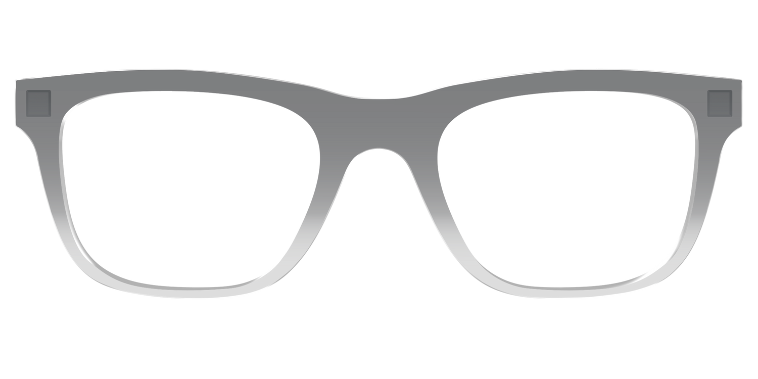 The Charcoal to Light Gray Gradient Crystal - Front Top Image - Pair Eyewear