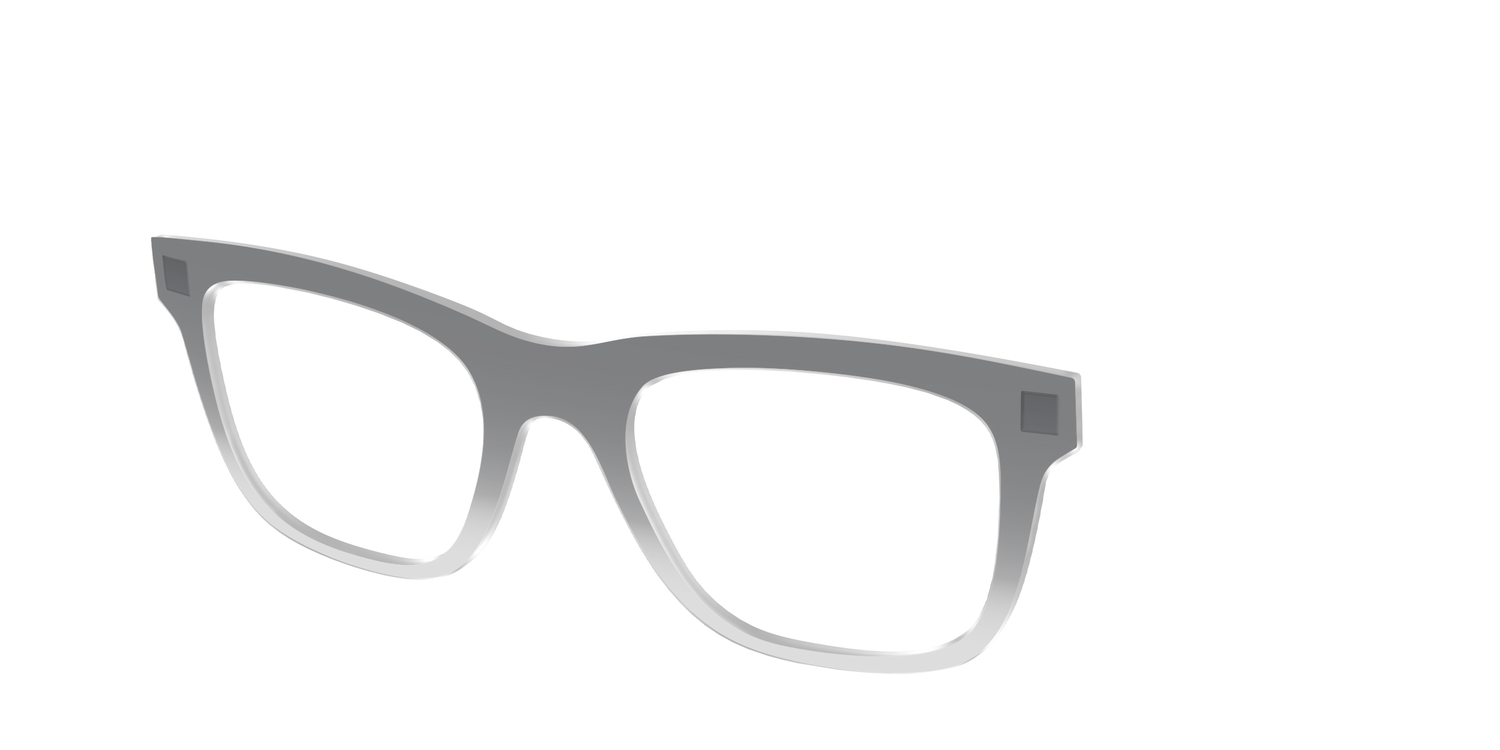 The Charcoal to Light Gray Gradient Crystal - Angle Top Image - Pair Eyewear