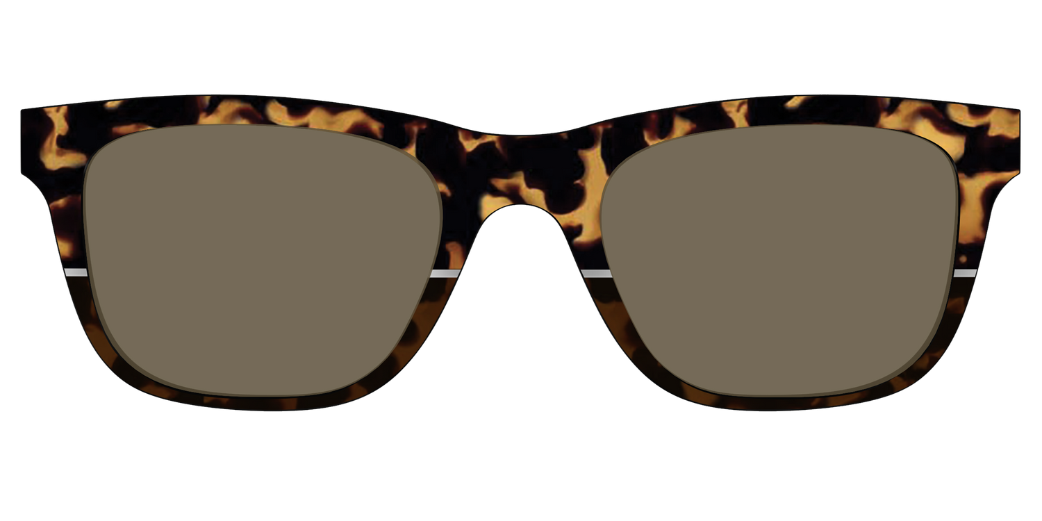 The Polarized Chic Tortoise Split Sun Top - Front Top Image - Pair Eyewear