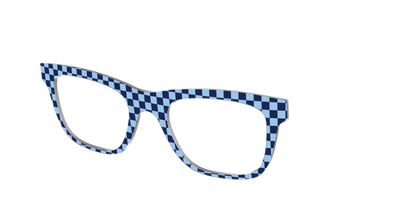 The Cobalt Check - Angle Top Thumbnail - Pair Eyewear