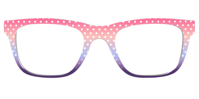 The Coral to Lilac Gradient Polka Dot - Front Top Thumbnail - Pair Eyewear