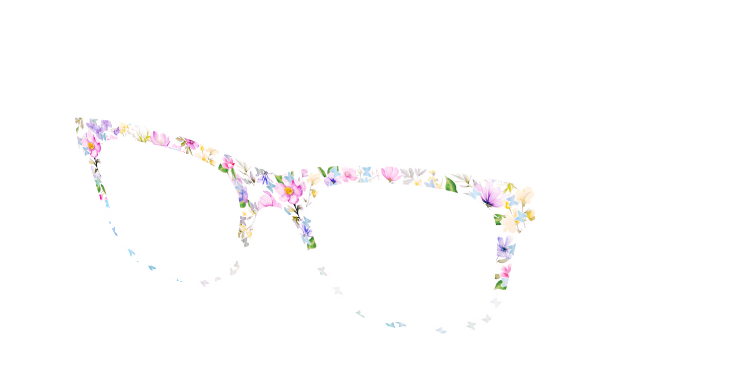 The Delicate Flower Crown with Butterfly Glitter - Angle Top Image - Pair Eyewear