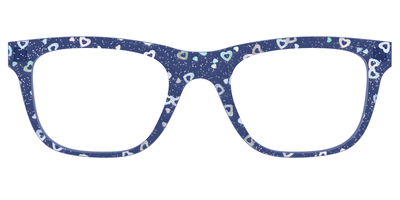 The Denim Heart Glitter Crystal - Front Top Thumbnail - Pair Eyewear