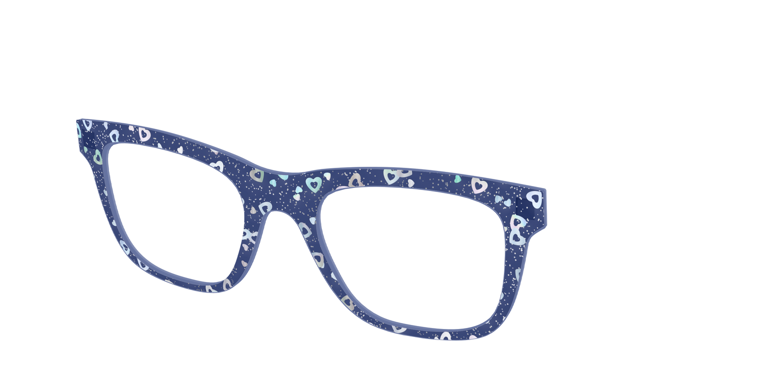 The Denim Heart Glitter Crystal - Angle Top Image - Pair Eyewear