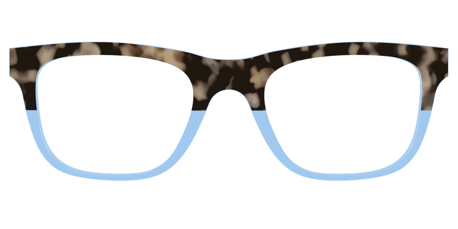 The Denim Tortoise Crystal Split - Front Top Image - Pair Eyewear