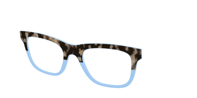 The Denim Tortoise Crystal Split - Angle Top Thumbnail - Pair Eyewear